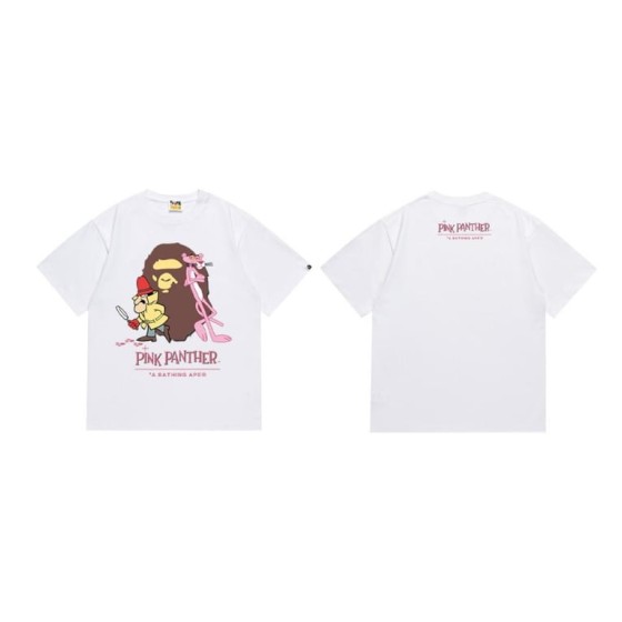 White BAPE x Pink Panther Collab T-Shirt